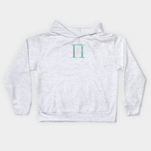 Pi Watermelon Letter Kids Hoodie by AdventureFinder